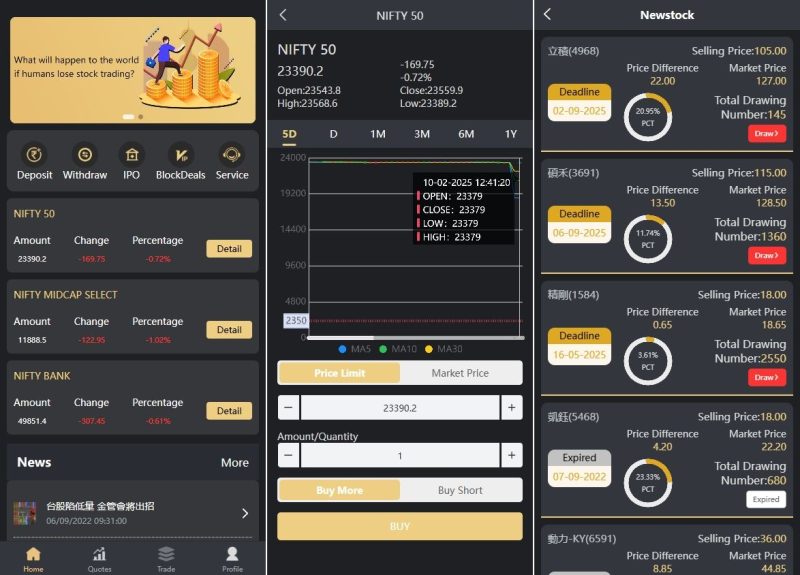 印度股票认购系统/海外新股申购平台/前端UniApp开发/全开源源码 - 海外源码-海外源码