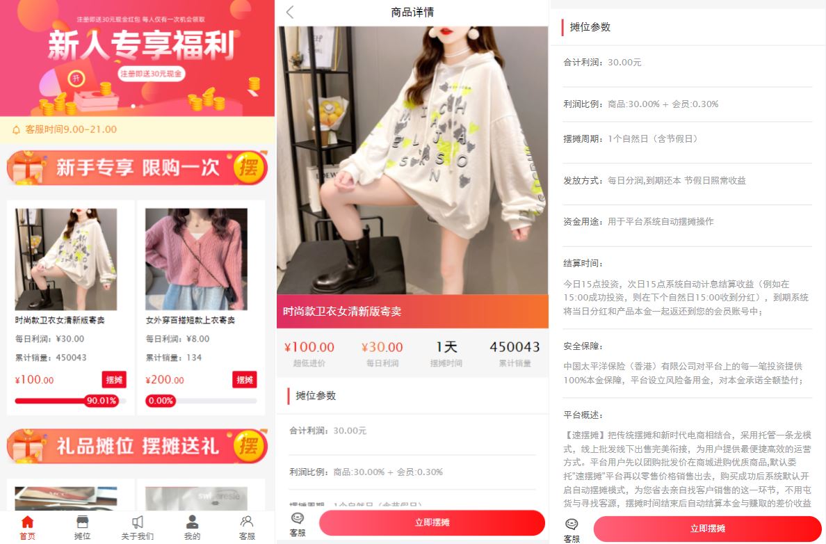 【投资理财源码】女性投资盘+摆摊系统+摆摊投资分红-海外源码社区