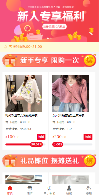 图片[1]-【投资理财源码】女性投资盘+摆摊系统+摆摊投资分红-海外源码社区