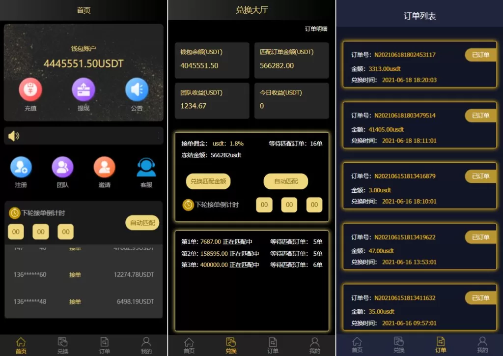 图片[1]-【跑分源码】二开版USDT抢单系统/自动匹配订单/USDT跑分系统-海外源码社区