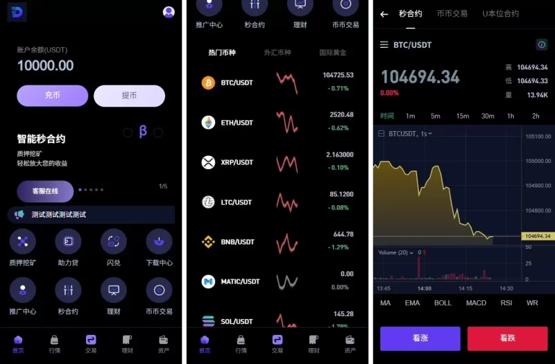 【多语言DAPP交易所】海外JAVA交易所/秒合约/U本位/质押借贷+前端后端VUE开发 - 海外源码-海外源码