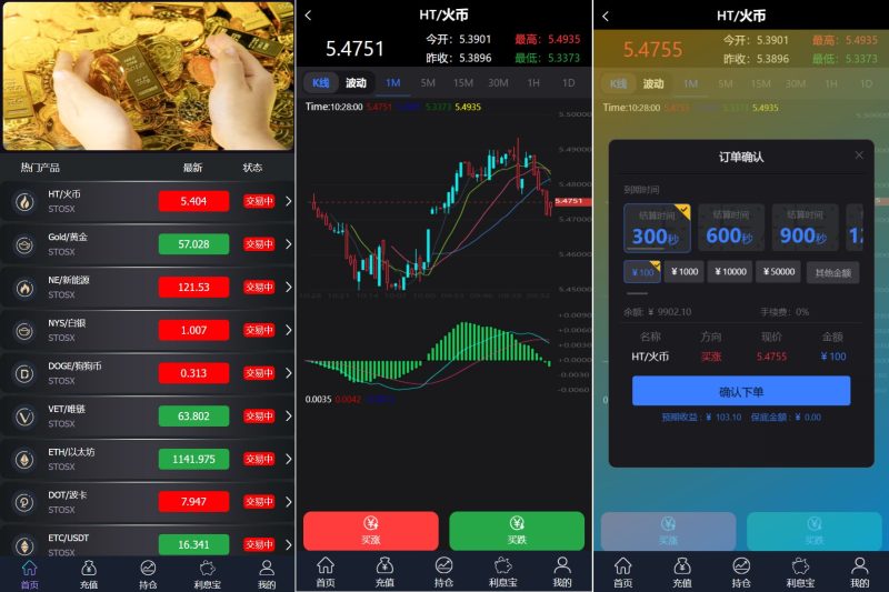 【新框架全新修复版微交易系统】虚拟币理财系统+微盘交易系统+K线正常 - 海外源码-海外源码