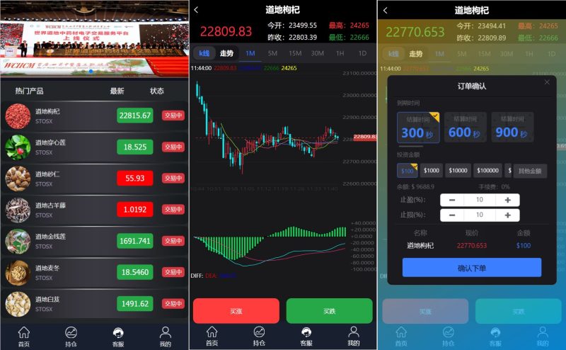 【完美版三语言微交易系统】微盘源码+K线正常+投资理财源码 - 海外源码-海外源码