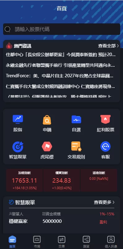 图片[2]-【新版台湾股票系统】股票配资源码+申购折扣交易系统-海外源码