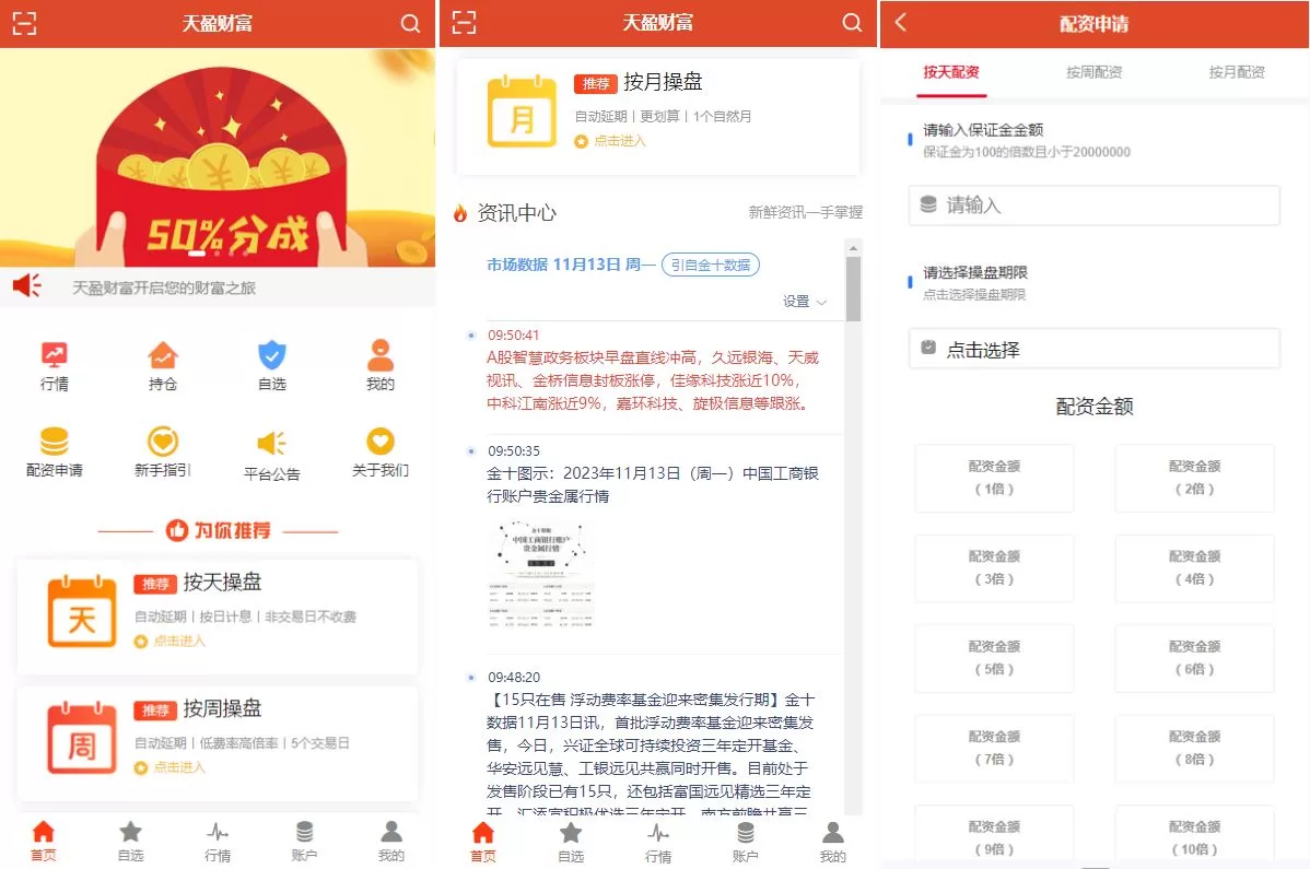 [uinapp版股票交易系统]股票配资策略系统+K线图完美-海外源码