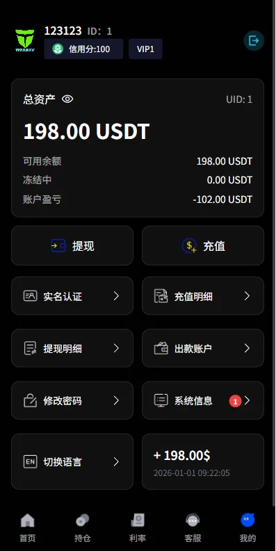 图片[9]-多语言虚拟币微盘系统/秒合约交易/信用分/实名认证 - 海外源码-海外源码