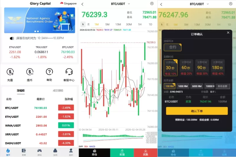 海外微盘秒合约系统/虚拟币投注竞猜/开奖预设 - 海外源码-海外源码