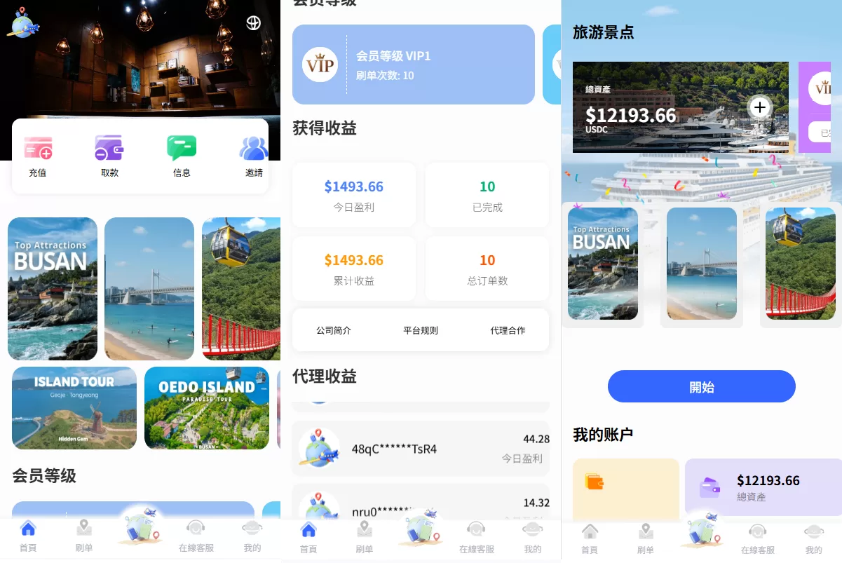 海外酒店抢单刷单系统/卡单连单/信用分/前端uniapp-海外源码