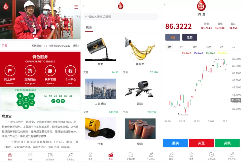 燃油宝微交易系统/能源时间盘/委买微盘/信用分/实名认证 - 海外源码-海外源码