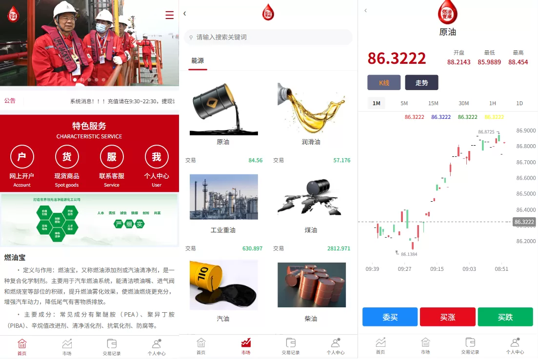 燃油宝微交易系统/能源时间盘/委买微盘/信用分/实名认证-海外源码