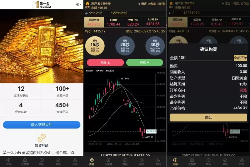 海外黄金秒合约交易/黄金时间盘/黄金微盘投资交易 - 海外源码-海外源码